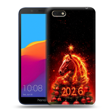 Силиконовый чехол на Huawei Honor 7A с принтом Новый год Силиконовый чехол на Huawei Honor 7A с принтом Новый год