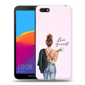 Силиконовый чехол на Huawei Honor 7A с принтом женский Силиконовый чехол на Huawei Honor 7A с принтом женский