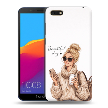 Силиконовый чехол на Huawei Honor 7A с принтом женский Силиконовый чехол на Huawei Honor 7A с принтом женский