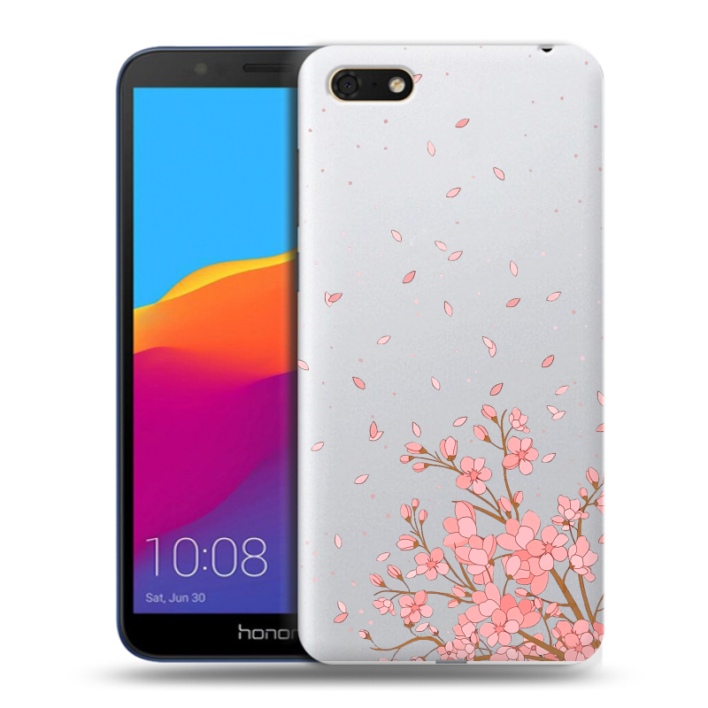Пластиковый чехол на Huawei Honor 7A с принтом Ветка сакуры Пластиковый чехол на Huawei Honor 7A с принтом Ветка сакуры