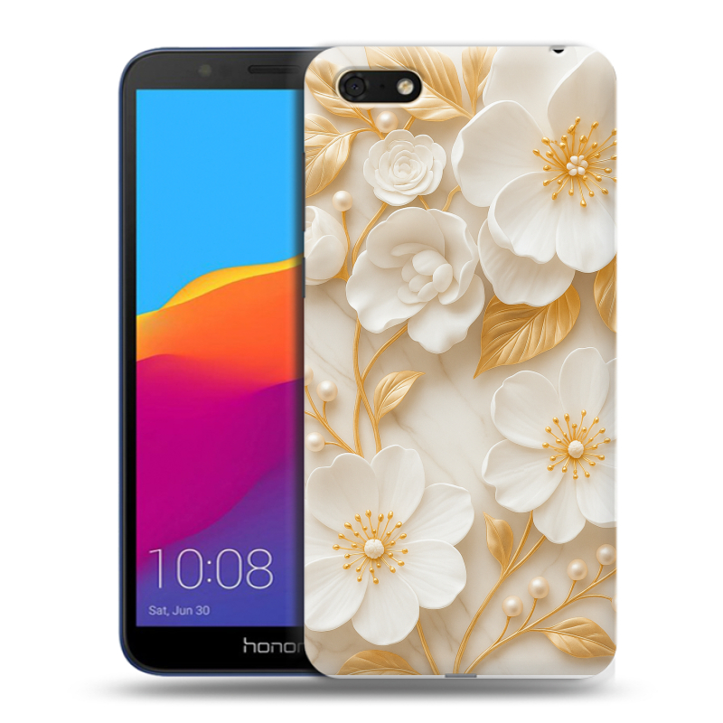 Пластиковый чехол на Huawei Honor 7A с принтом Цветы Пластиковый чехол на Huawei Honor 7A с принтом Цветы