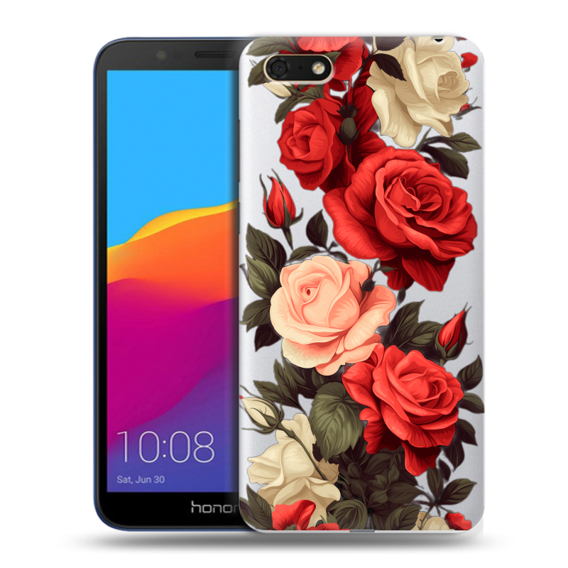 Пластиковый чехол на Huawei Honor 7A с принтом Розы Пластиковый чехол на Huawei Honor 7A с принтом Розы