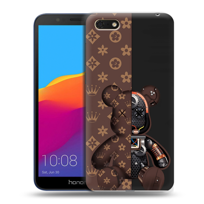 Силиконовый противоударный чехол на Huawei Honor 7A с принтом Луи робот Силиконовый противоударный чехол на Huawei Honor 7A с принтом Луи робот