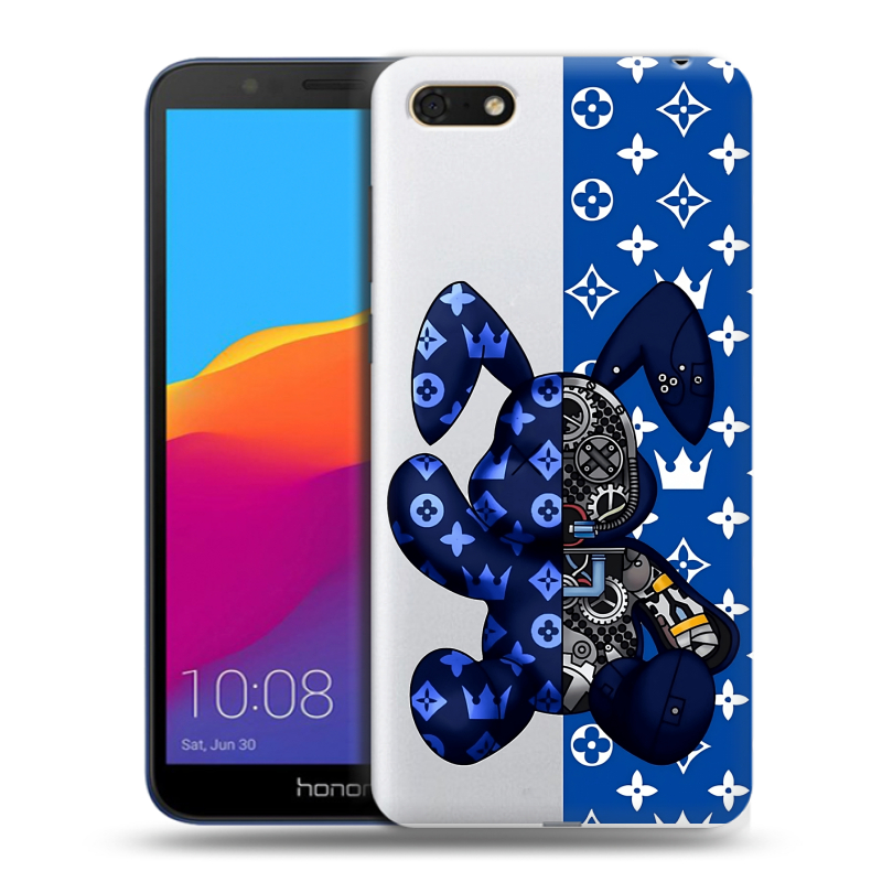 Силиконовый противоударный чехол на Huawei Honor 7A с принтом Луи робот Силиконовый противоударный чехол на Huawei Honor 7A с принтом Луи робот
