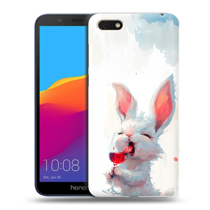 Пластиковый чехол на Huawei Honor 7A с принтом кролик зайчик Пластиковый чехол на Huawei Honor 7A с принтом кролик зайчик