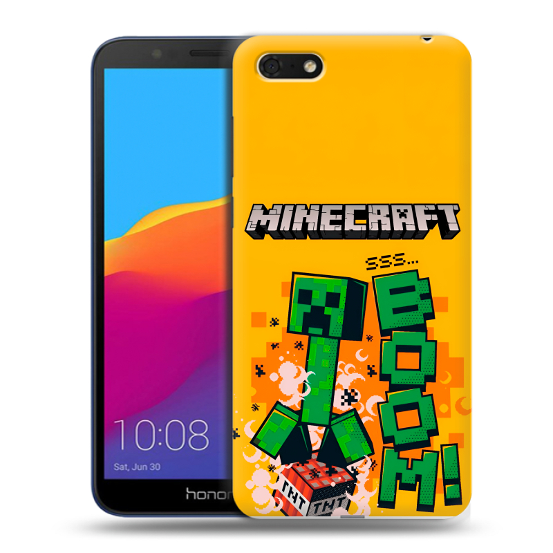 Силиконовый чехол на Huawei Honor 7A с принтом Майнкрафт Minecraft Силиконовый чехол на Huawei Honor 7A с принтом Майнкрафт Minecraft