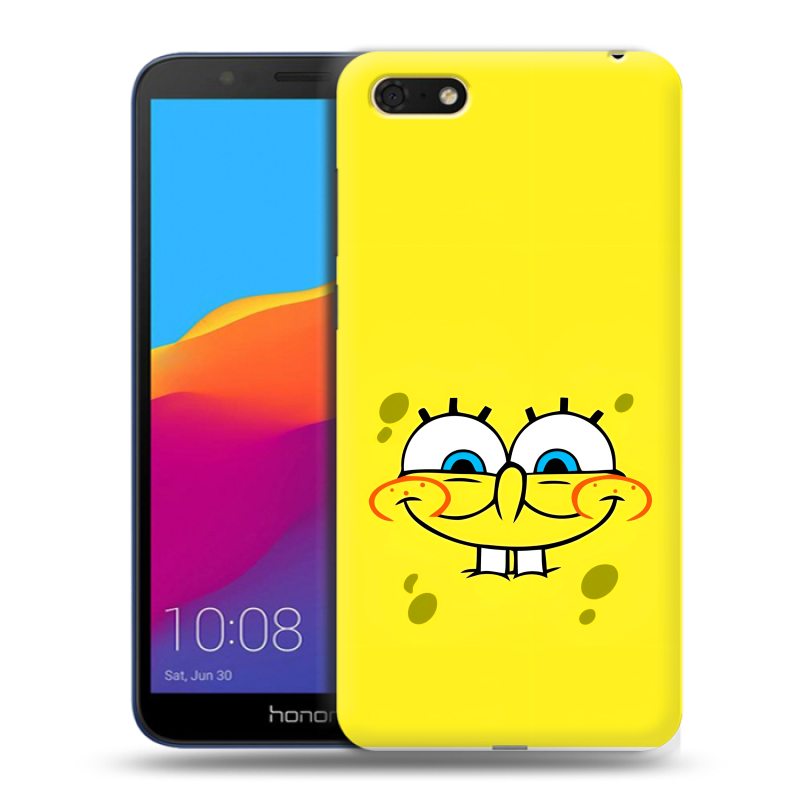 Силиконовый чехол на Huawei Honor 7A с принтом спанчбоб спанч боб Силиконовый чехол на Huawei Honor 7A с принтом спанчбоб спанч боб