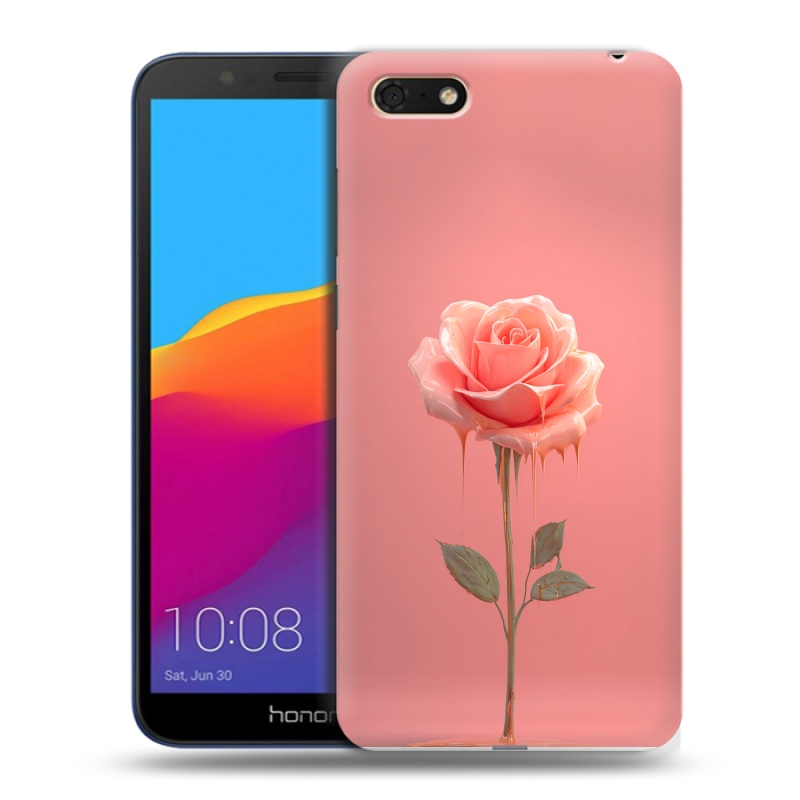 Пластиковый чехол на Huawei Honor 7A с принтом Розовая роза Пластиковый чехол на Huawei Honor 7A с принтом Розовая роза