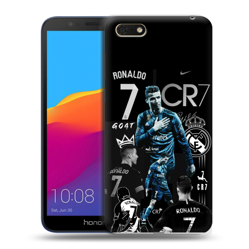 Пластиковый чехол на Huawei Honor 7A с принтом Реал Роналдо Пластиковый чехол на Huawei Honor 7A с принтом Реал Роналдо
