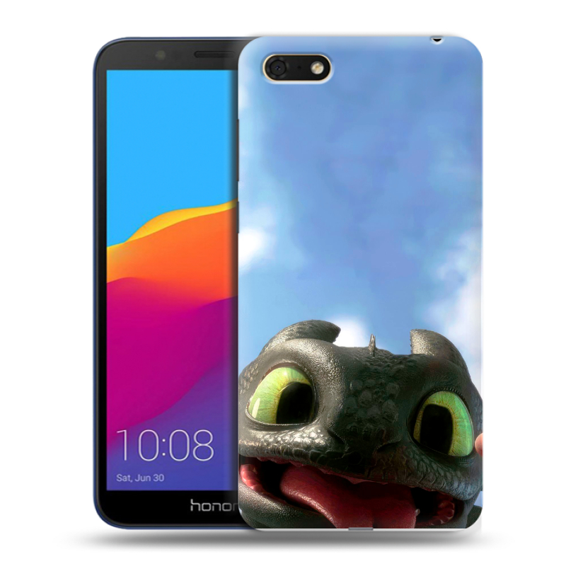 Силиконовый противоударный чехол на Huawei Honor 7A с принтом Как приручить дракона Силиконовый противоударный чехол на Huawei Honor 7A с принтом Как приручить дракона