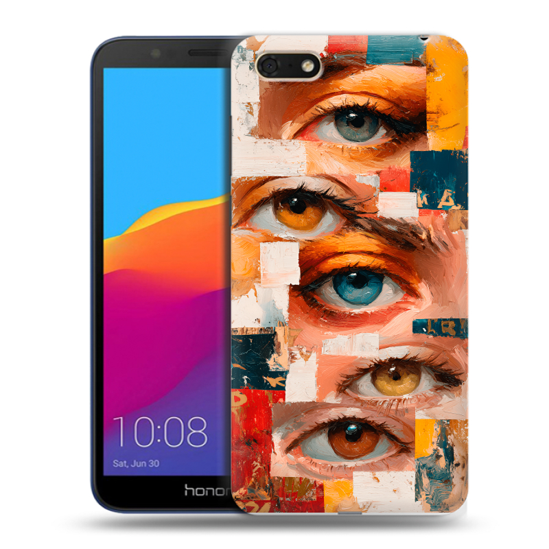 Пластиковый чехол на Huawei Honor 7A с принтом Модный принт Пластиковый чехол на Huawei Honor 7A с принтом Модный принт