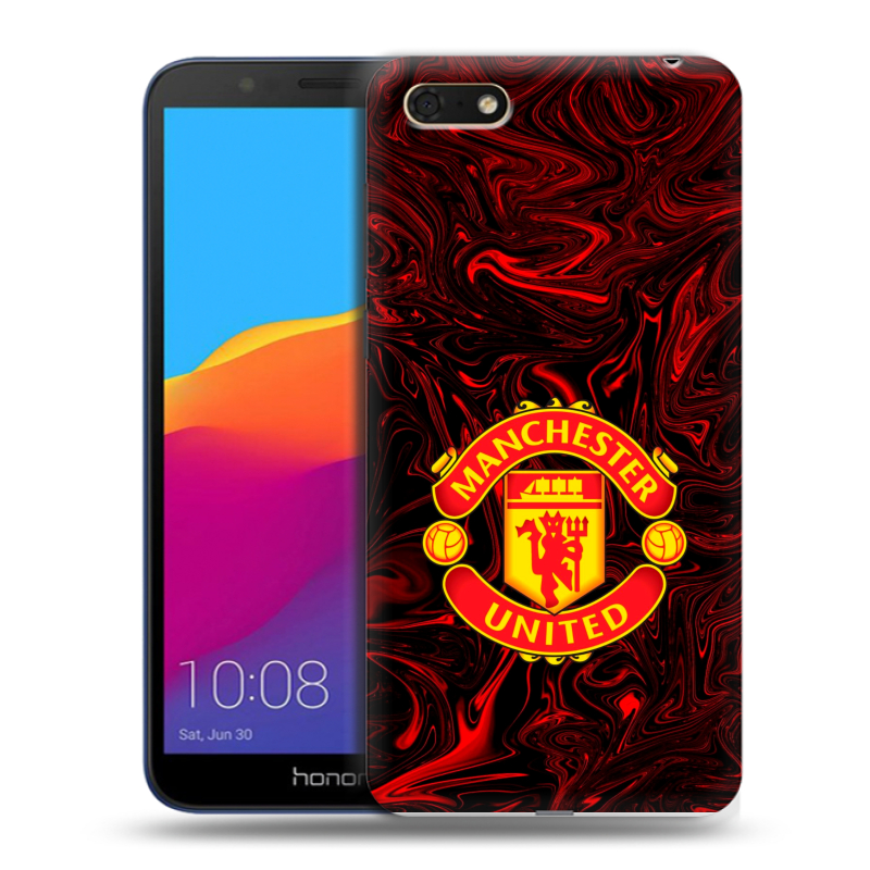 Силиконовый чехол на Huawei Honor 7A с принтом Manchester United Силиконовый чехол на Huawei Honor 7A с принтом Manchester United