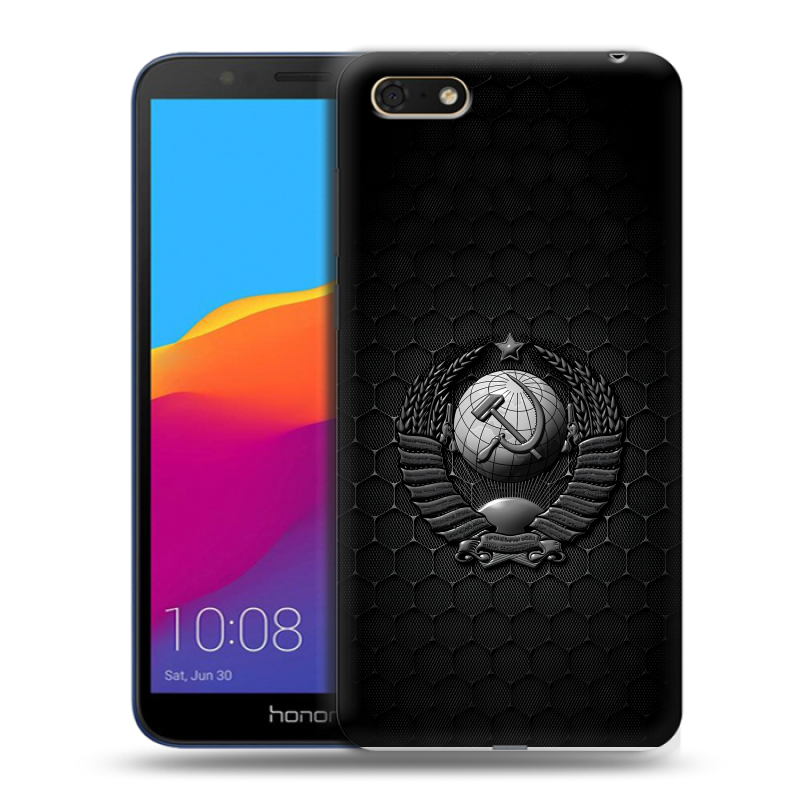 Пластиковый чехол на Huawei Honor 7A с принтом Герб Флаг СССР Пластиковый чехол на Huawei Honor 7A с принтом Герб Флаг СССР