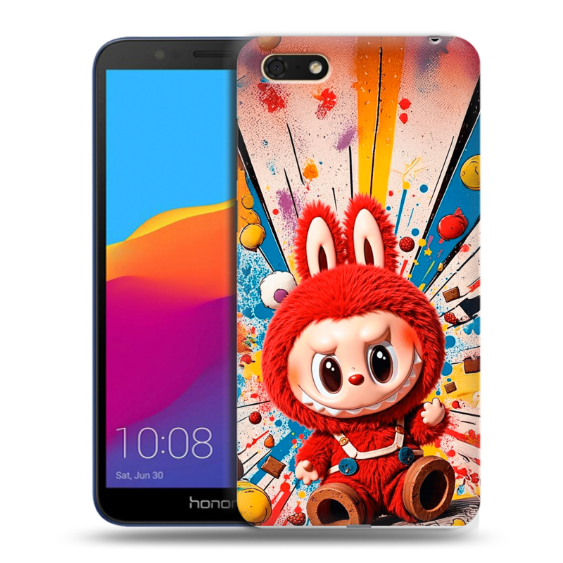 Силиконовый чехол на Huawei Honor 7A с принтом Labubu Лабубу Силиконовый чехол на Huawei Honor 7A с принтом Labubu Лабубу