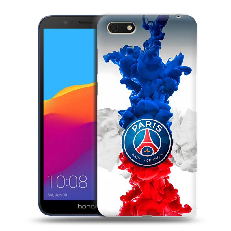 Силиконовый противоударный чехол на Huawei Honor 7A с принтом PSG ПСЖ Силиконовый противоударный чехол на Huawei Honor 7A с принтом PSG ПСЖ