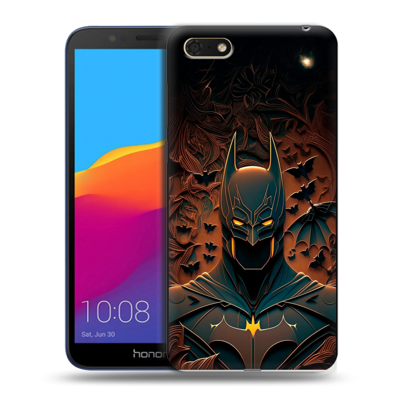 Пластиковый чехол на Huawei Honor 7A с принтом Batman Бэтмен Пластиковый чехол на Huawei Honor 7A с принтом Batman Бэтмен