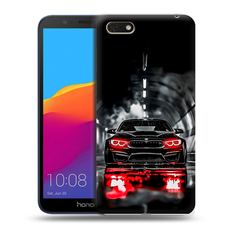 Силиконовый противоударный чехол на Huawei Honor 7A с принтом BMW БМВ Силиконовый противоударный чехол на Huawei Honor 7A с принтом BMW БМВ