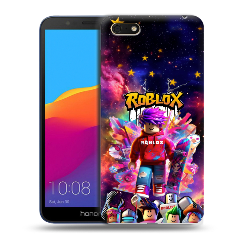 Силиконовый чехол на Huawei Honor 7A с принтом Roblox Роблокс Силиконовый чехол на Huawei Honor 7A с принтом Roblox Роблокс