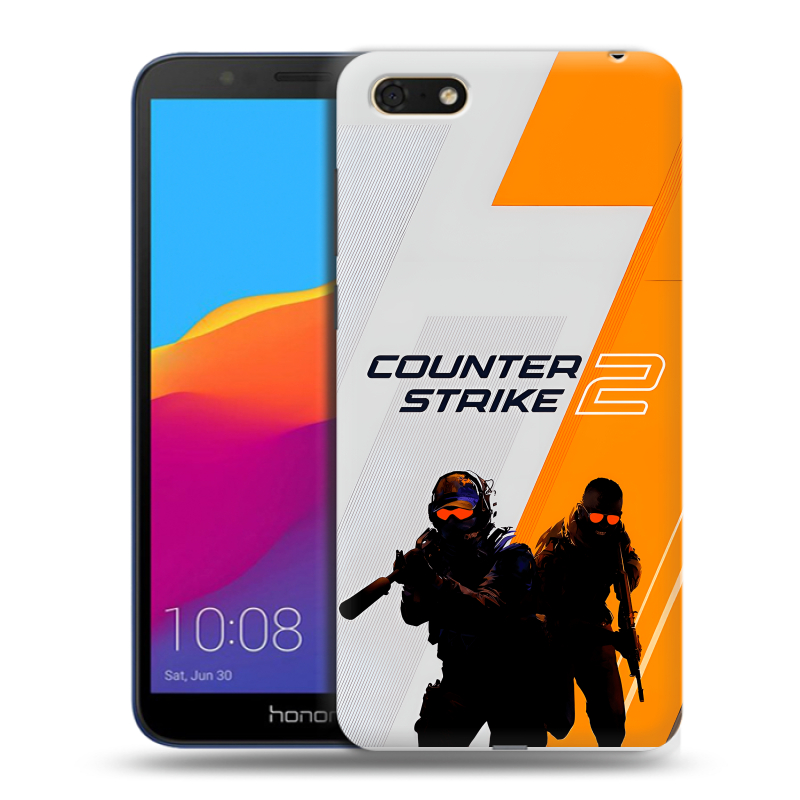 Силиконовый противоударный чехол на Huawei Honor 7A с принтом Counter Strike Силиконовый противоударный чехол на Huawei Honor 7A с принтом Counter Strike