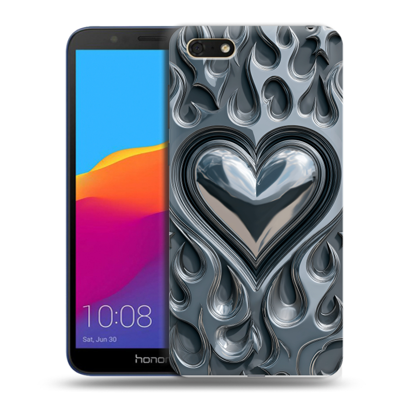Силиконовый противоударный чехол на Huawei Honor 7A с принтом Y2K Силиконовый противоударный чехол на Huawei Honor 7A с принтом Y2K