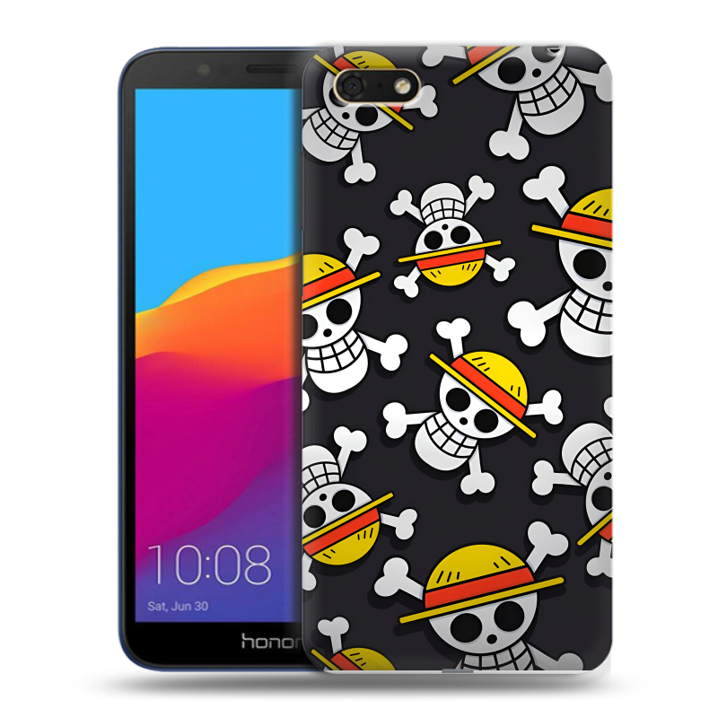 Силиконовый противоударный чехол на Huawei Honor 7A с принтом One Piece Ван Пис Силиконовый противоударный чехол на Huawei Honor 7A с принтом One Piece Ван Пис