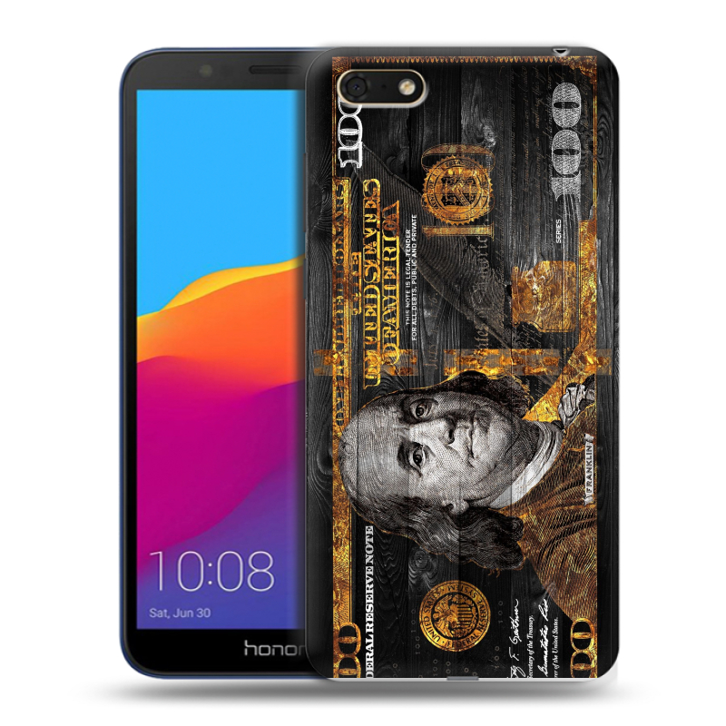 Пластиковый чехол на Huawei Honor 7A с принтом Доллар деньги Пластиковый чехол на Huawei Honor 7A с принтом Доллар деньги