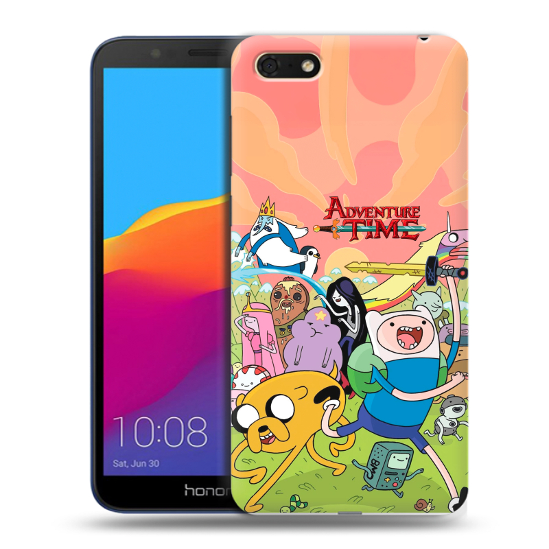 Пластиковый чехол на Huawei Honor 7A с принтом Adventure time Время приключений Пластиковый чехол на Huawei Honor 7A с принтом Adventure time Время приключений