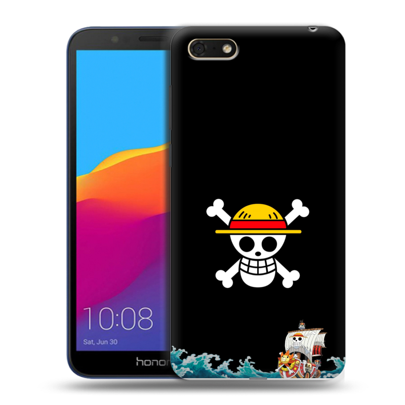 Силиконовый противоударный чехол на Huawei Honor 7A с принтом One Piece Ван Пис Силиконовый противоударный чехол на Huawei Honor 7A с принтом One Piece Ван Пис