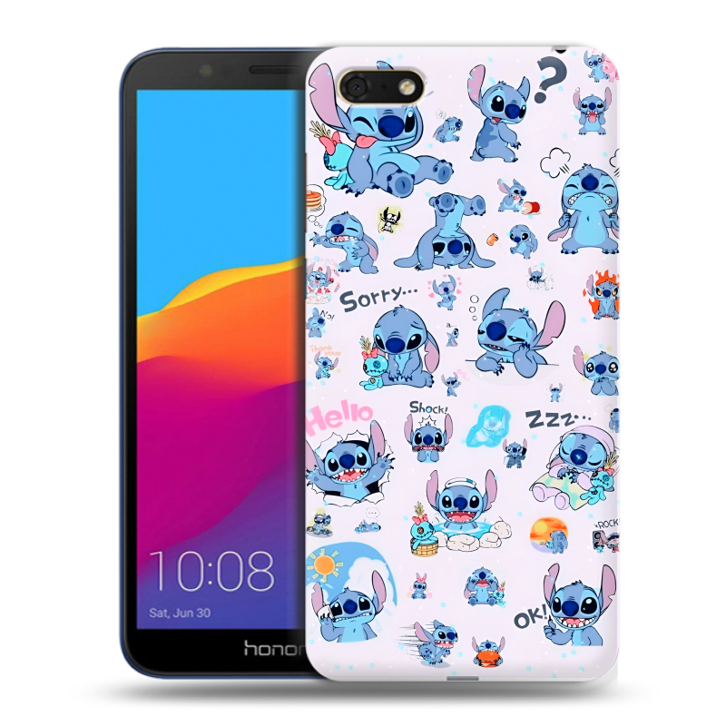 Силиконовый чехол на Huawei Honor 7A с принтом Лило и Стич Силиконовый чехол на Huawei Honor 7A с принтом Лило и Стич