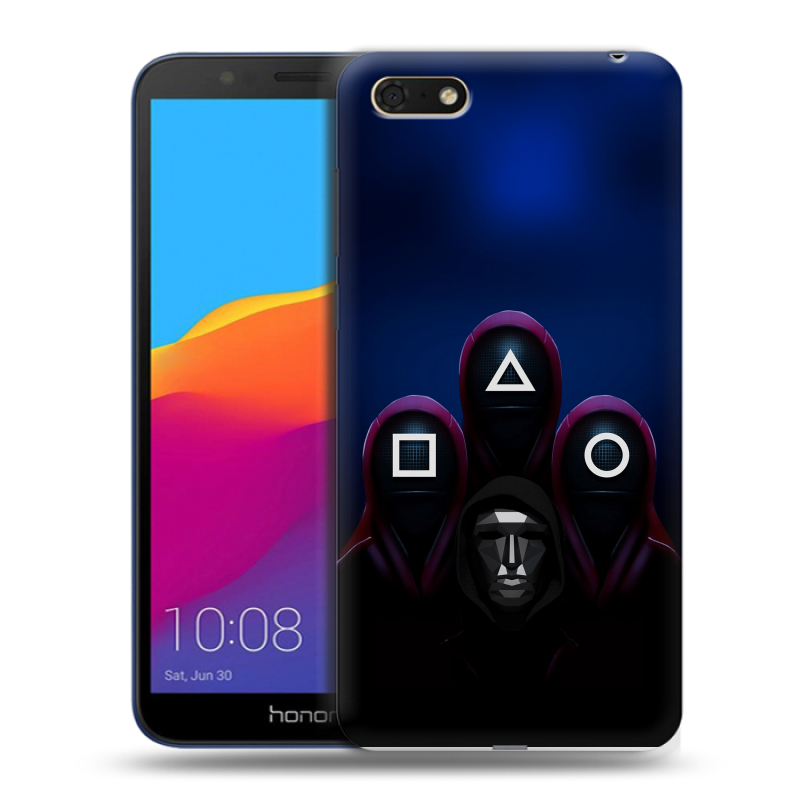 Силиконовый чехол на Huawei Honor 7A с принтом Игра Кальмара Силиконовый чехол на Huawei Honor 7A с принтом Игра Кальмара