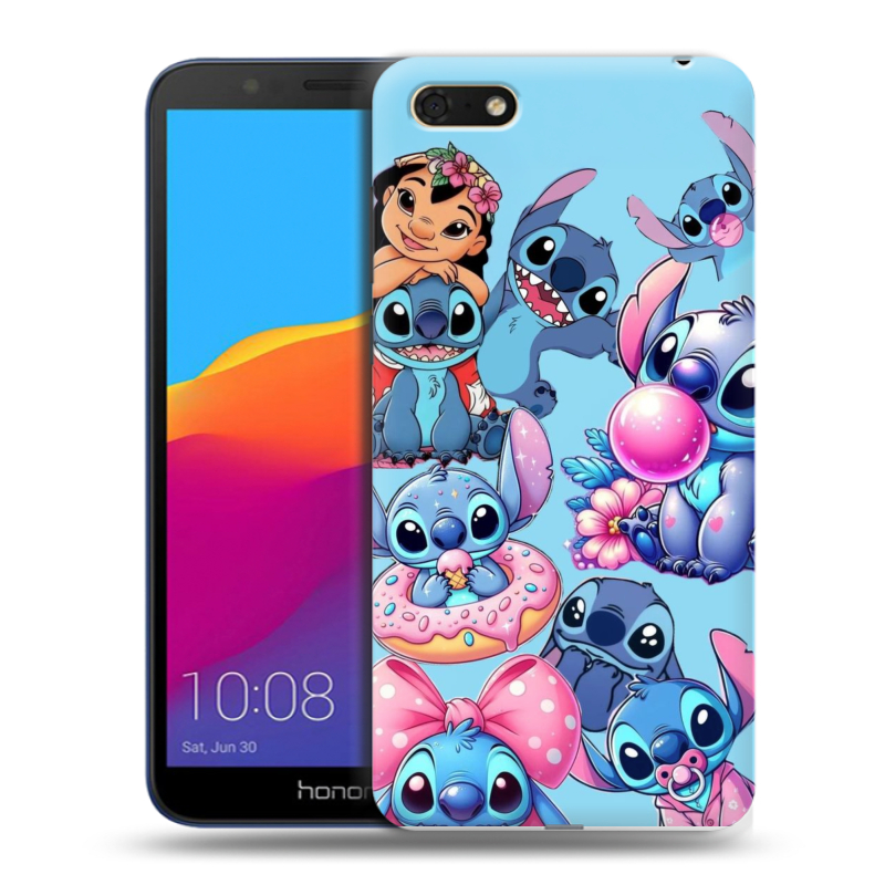 Силиконовый чехол на Huawei Honor 7A с принтом Лило и Стич Силиконовый чехол на Huawei Honor 7A с принтом Лило и Стич