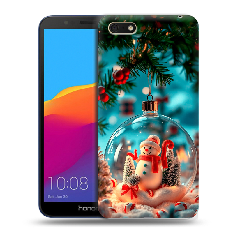 Пластиковый чехол на Huawei Honor 7A с принтом Новый год Пластиковый чехол на Huawei Honor 7A с принтом Новый год