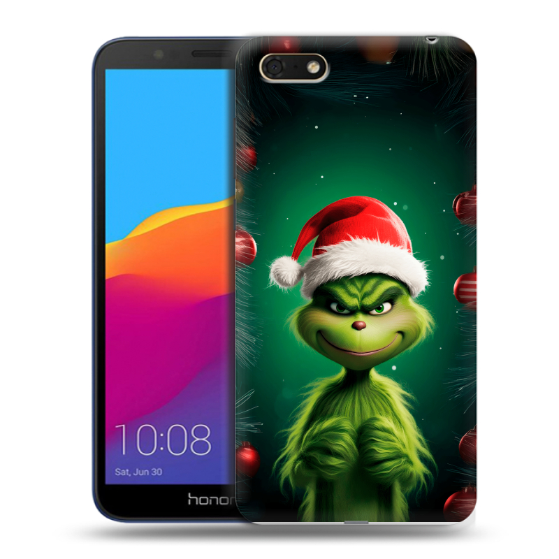 Пластиковый чехол на Huawei Honor 7A с принтом Гринч Новый год Рождество Пластиковый чехол на Huawei Honor 7A с принтом Гринч Новый год Рождество