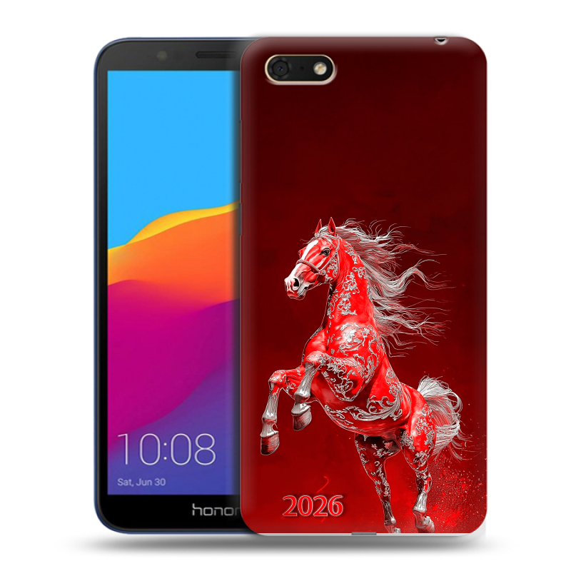 Силиконовый чехол на Huawei Honor 7A с принтом Новый год Силиконовый чехол на Huawei Honor 7A с принтом Новый год