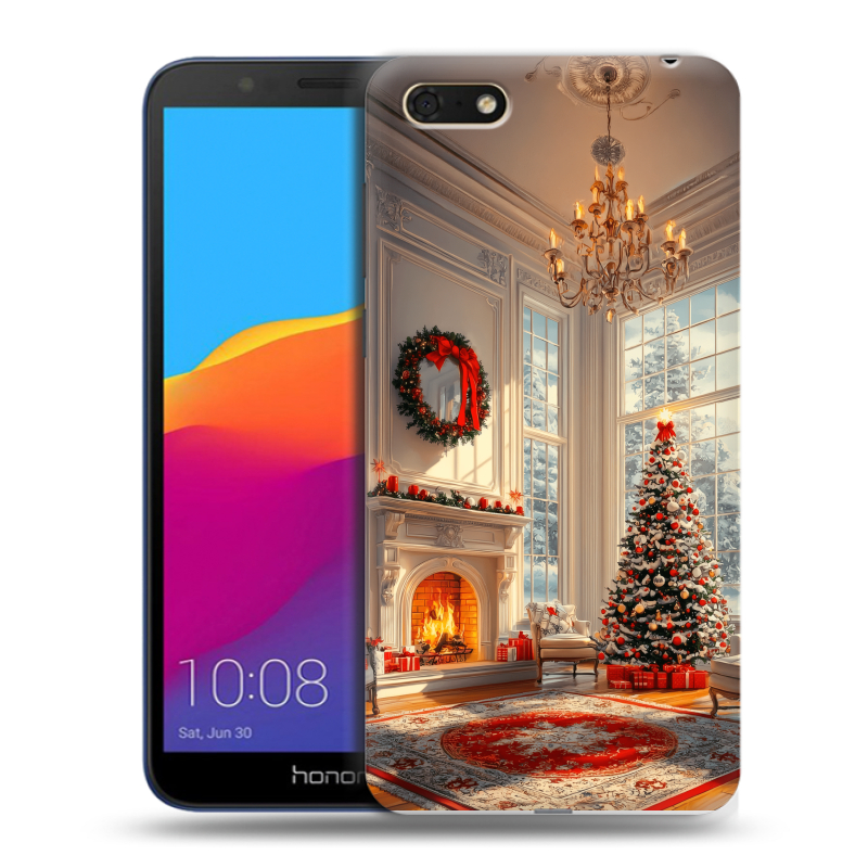 Пластиковый чехол на Huawei Honor 7A с принтом Новый год Пластиковый чехол на Huawei Honor 7A с принтом Новый год