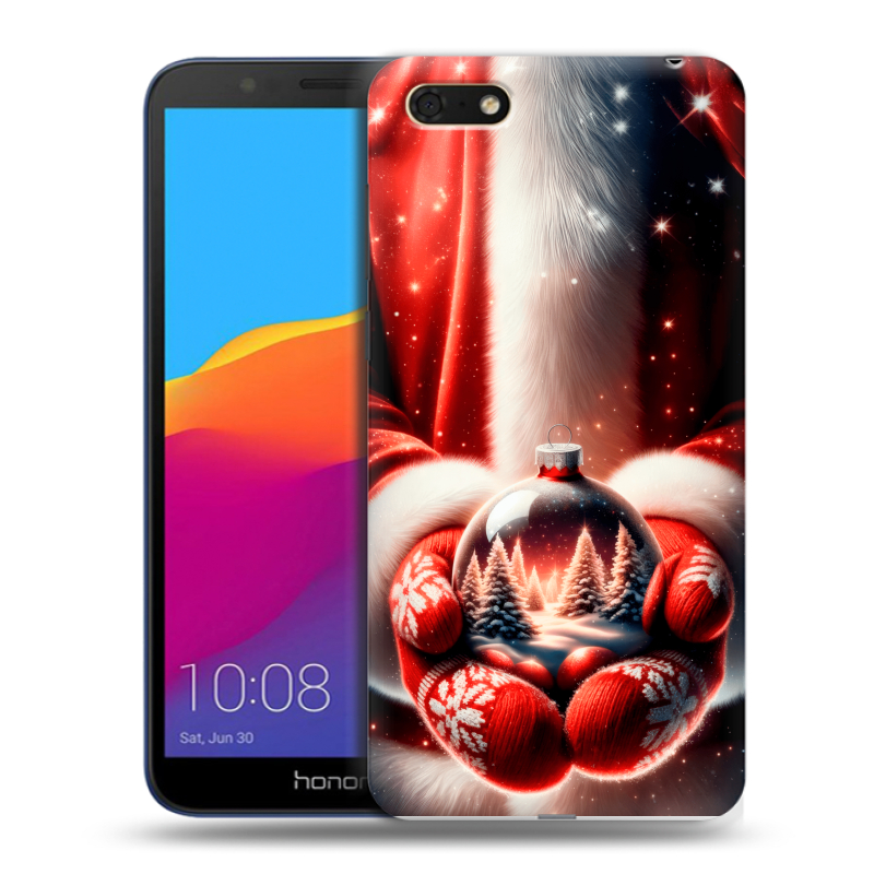 Силиконовый чехол на Huawei Honor 7A с принтом Новый год Силиконовый чехол на Huawei Honor 7A с принтом Новый год