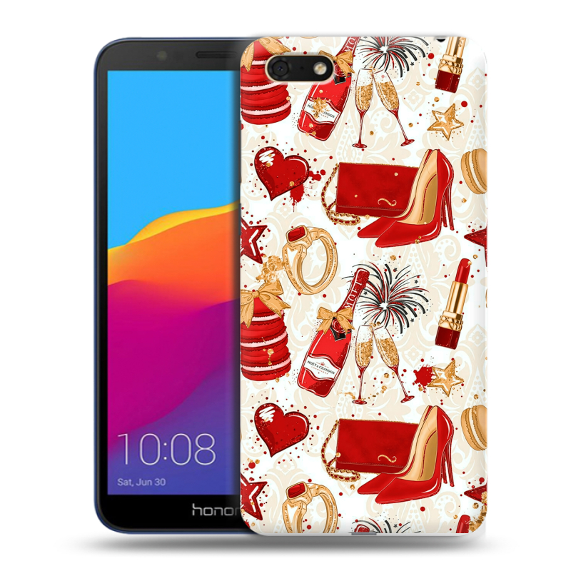 Силиконовый чехол на Huawei Honor 7A с принтом Новый год Силиконовый чехол на Huawei Honor 7A с принтом Новый год