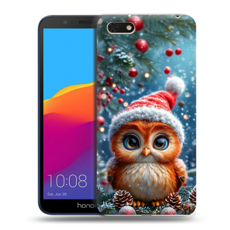 Силиконовый чехол на Huawei Honor 7A с принтом Новый год Силиконовый чехол на Huawei Honor 7A с принтом Новый год