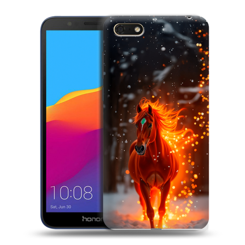 Силиконовый чехол на Huawei Honor 7A с принтом Новый год Силиконовый чехол на Huawei Honor 7A с принтом Новый год
