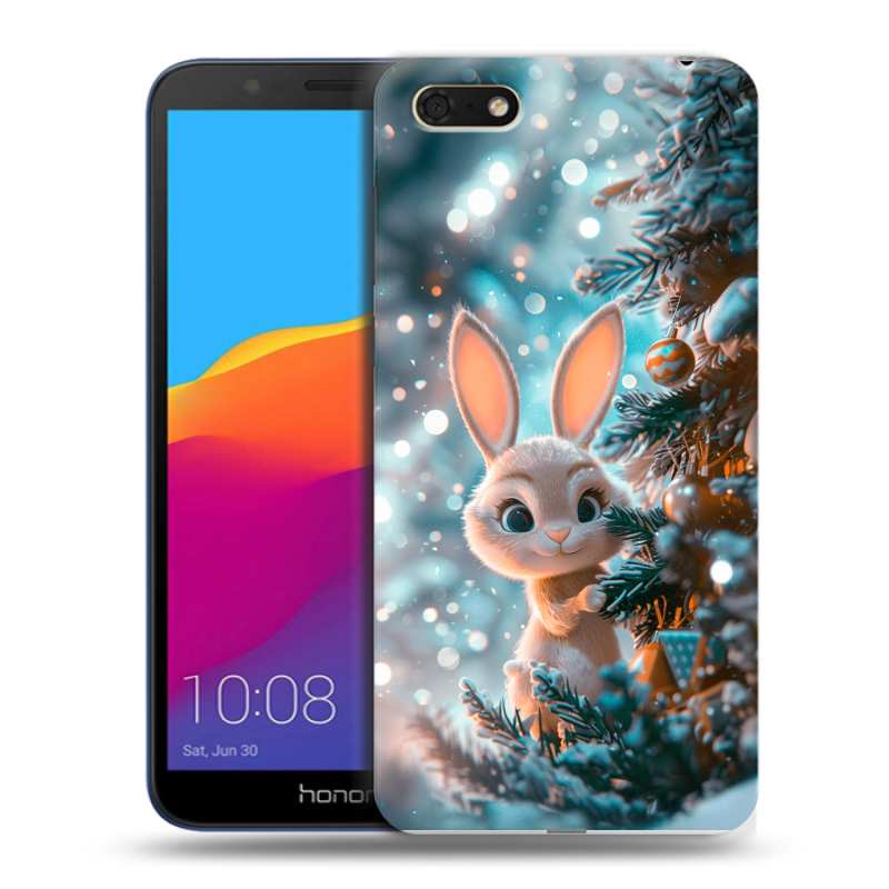 Пластиковый чехол на Huawei Honor 7A с принтом Новый год Пластиковый чехол на Huawei Honor 7A с принтом Новый год