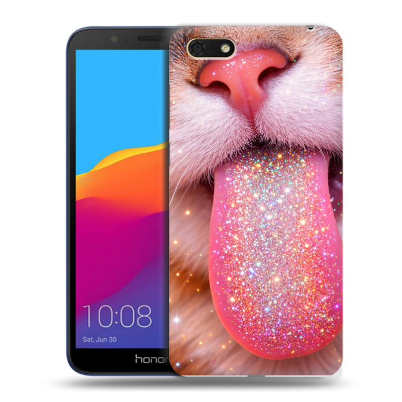 Силиконовый противоударный чехол на Huawei Honor 7A с принтом для девочек Силиконовый противоударный чехол на Huawei Honor 7A с принтом для девочек