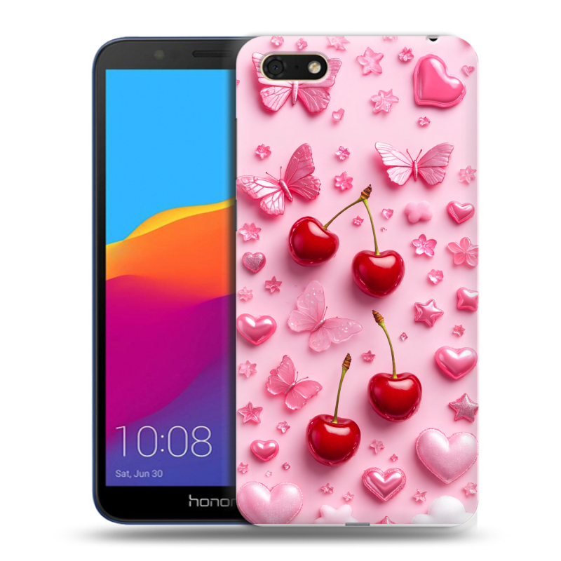 Силиконовый противоударный чехол на Huawei Honor 7A с принтом для девочек Силиконовый противоударный чехол на Huawei Honor 7A с принтом для девочек