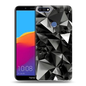 Пластиковый чехол на Huawei Honor 7C Pro с принтом Черные кристаллы