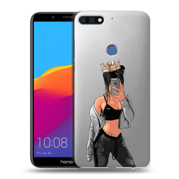 Пластиковый чехол на Huawei Honor 7C Pro с принтом Женские принты