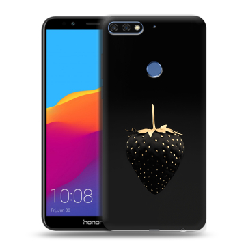 Пластиковый чехол на Huawei Honor 7C Pro с принтом Черная клубника