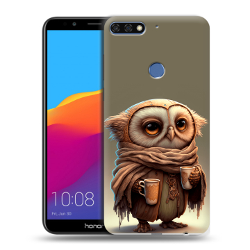 Пластиковый чехол на Huawei Honor 7C Pro с принтом Сова