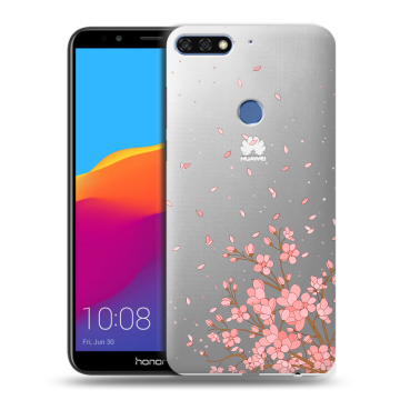 Пластиковый чехол на Huawei Honor 7C Pro с принтом Ветка сакуры Пластиковый чехол на Huawei Honor 7C Pro с принтом Ветка сакуры