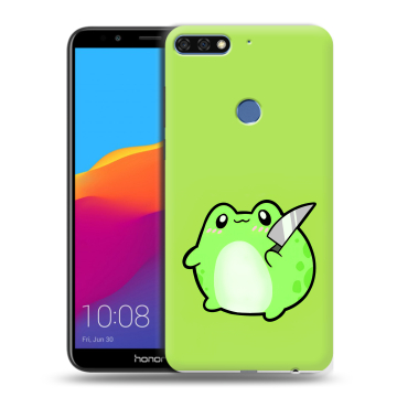 Пластиковый чехол на Huawei Honor 7C Pro с принтом Лягушенок