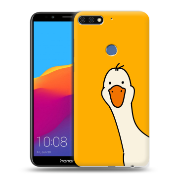 Пластиковый чехол на Huawei Honor 7C Pro с принтом Утка Пластиковый чехол на Huawei Honor 7C Pro с принтом Утка