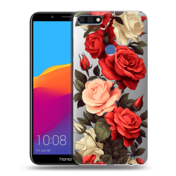Пластиковый чехол на Huawei Honor 7C Pro с принтом Розы Пластиковый чехол на Huawei Honor 7C Pro с принтом Розы